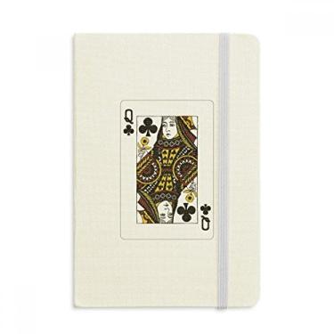 Imagem de Caderno com estampa de cartas de baralho Club Q oficial de tecido capa dura diário clássico