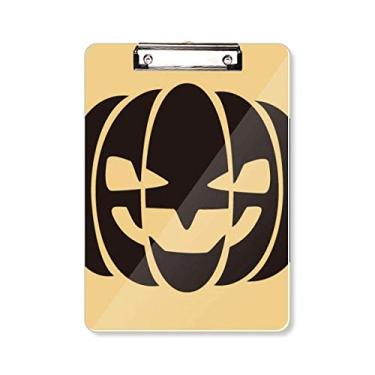 Imagem de Prancheta de Abóbora Sorrindo Preto Halloween Placa de apoio A4