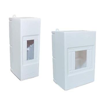 Imagem de kit Caixa Quadro Steck Sobrepor Para 2 e 4 Disjuntores Din