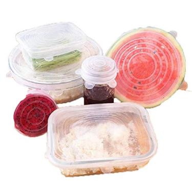Imagem de Kit de Tampas Tampa Tudo Ecológicas Silicone Branco (6 un)