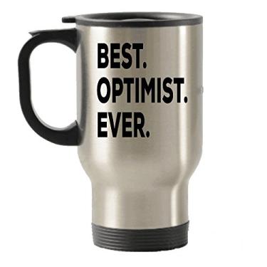 Imagem de Presentes para pessoas otimistas – Caneca isolada The Best Optimist Ever Travel – Ideia de presente inovadora – Otimismo – Filho Filho Pai