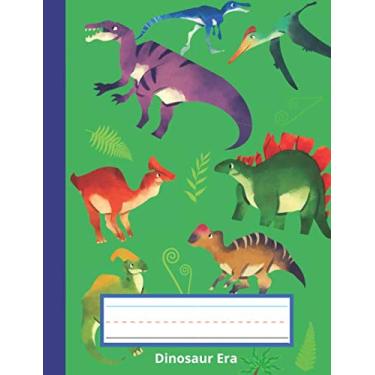 Imagem de Green Composition Book with Dinosaurs for Kids 3-8: Primary Story Journal Notebook Dinosaur | Dinosaur Composition Notebook | Green Dinosaur ... Kids | Dinosaur Notebook Green for Kids 3-8