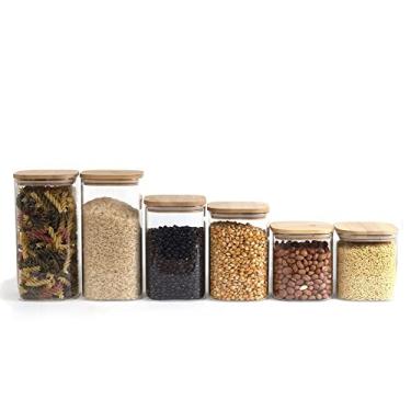 Imagem de KIT POTES HERMETICOS VIDRO QUAD FLAT 1400/1100/800ML - 6PÇS