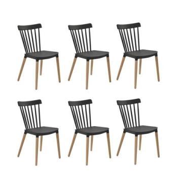 Imagem de Kit 6 Cadeiras Encosto Vazado Janaina Rivatti Móveis