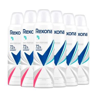 Imagem de Kit Desodorante Aerosol Rexona Sem Perfume 150ml - 6 Unidades