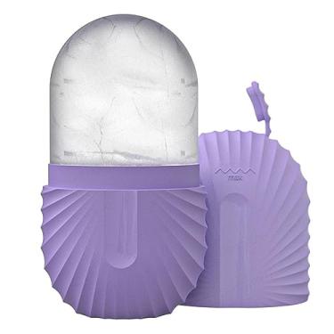 Imagem de Rosto Ice Roller - cubo silicone resfriamento reutilizável | Rolos faciais beleza, ferramenta cuidados com a pele para massagem facial silicone em cubo Xiaofeigun
