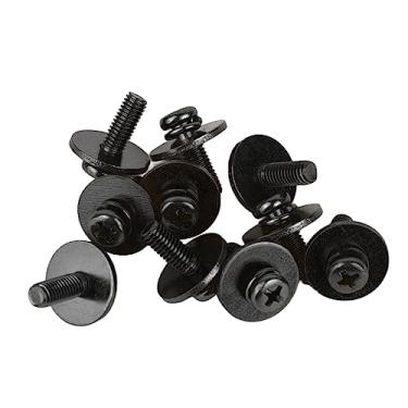 Imagem de Parafuso de Gancho de Garra para Bateria, 10 Peças Parafuso de Lug Firmemente Fixo para Instrumento Musical (Preto)