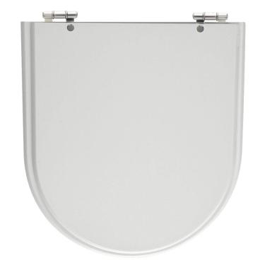 Imagem de Assento Sanitário Calypso Cinza Platina (Claro) Tampa para Vaso Incepa de Madeira Laqueada
