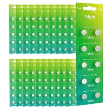 Imagem de 200 Baterias Alcalina Lr44 Elgin Botão 20 Cartelas C/ 10 Uni