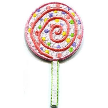 Imagem de Pirulito sugador doces retro crianças sticky-pop bordado aplique aplique de ferro novo