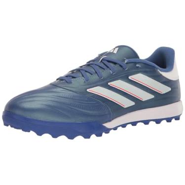 Imagem de adidas Tênis unissex para adultos Copa Pure Ii.2 Turf, Azul lúcido/branco/vermelho solar, 37 BR