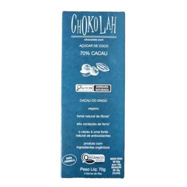 Imagem de Chocolate 70% Cacau com Açúcar de Coco Orgânico CHoKolaH 70g