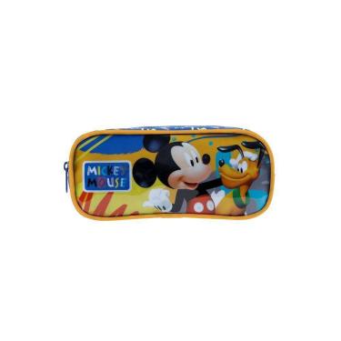 Imagem de Estojo Disney Mickey Azul - Poliéster/PVC - 5x10x23cm
