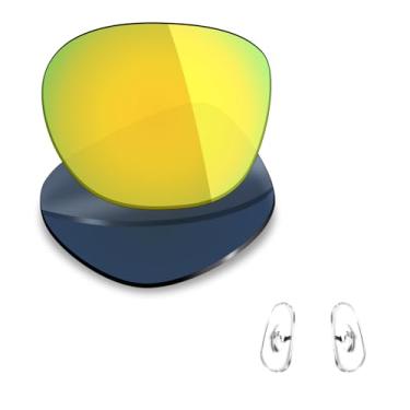 Imagem de Mryok Lentes de substituição polarizadas e peças de nariz para Ray-Ban RB4333D 55 mm - ouro 24K