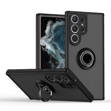 Imagem de Para Samsung Galaxy S23 Ultra S23 Plus Case Armor Ring Stand PC Capa para Samsung S23 S22 S21 S20 A54 A34 A14 Capas, Preto, para Galaxy S23 Plus