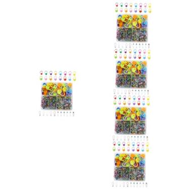 Imagem de KALLORY 5 Conjuntos marcadores de de artesanato DIY marcador de crochê agulha de crochê marcadores de pontos de crochê marcadores de ponto para tricô encaixotado PIN fio Metal