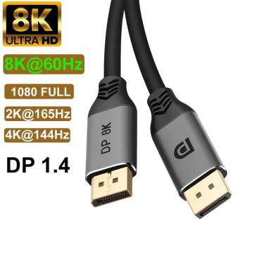 Imagem de Displayport-8K DP Cabo para TV Box e PC  1 m  2 m  3 m  5m  V1.4  8K-60Hz  4K  144Hz  2K  laptop