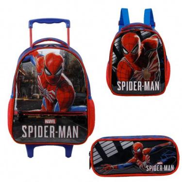Imagem de Kit Mochilete, Lancheira E Estojo Homem Aranha Spider Man R1 Xeryu's (