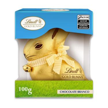 Imagem de Chocolate Suíço Lindt Branco Coelho Gold Bunny 100G