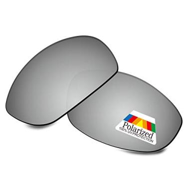 Imagem de Bwake Lentes de reposição para óculos de sol Oakley Juliet - Prata acetinada polarizada