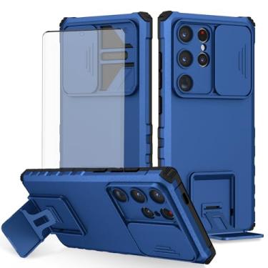 Imagem de Asuwish Capa de telefone para Samsung Galaxy S24 Ultra 5G com protetor de tela de vidro temperado e capa de câmera deslizante suporte suporte acessórios de célula protetora S24Ultra 24S S 24 24Ultra