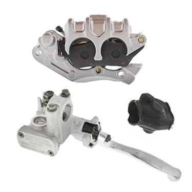 Imagem de LABLT Alavanca do cilindro mestre dianteiro da motocicleta e kit de pinça de freio 45150-MEN-006 Substituição para Honda CR125R 250R CRF250X 450X 45150-MKE-A71 45150-MEN-A51