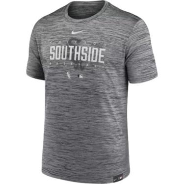 Imagem de Nike Camiseta masculina MLB City Connect Legend Practice Velocity, Cinza Southside, M