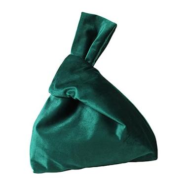 Imagem de Bolsa tote vintage retrô, 2 peças, bolsa de armazenamento estilo japonês, bolsa portátil para lanches cosméticos/289 (Color : Green, Size : 23 * 21.5 * 0.3CM)