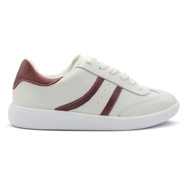 Imagem de Tênis Usaflex Feminino Clássico Em Couro Conforto Casual Branco/rebu Aj0209001 33