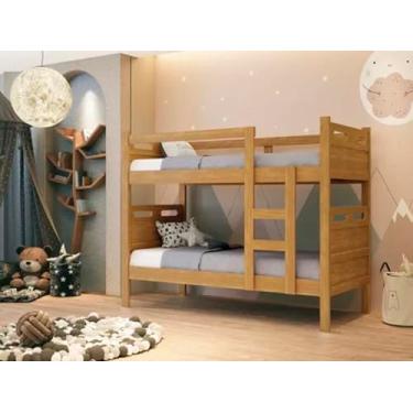 Imagem de Beliche Jaspe Fenix 100% Mdf Com Escada -Cacau - Vira 2 Camas Solteiro -Super Resistente