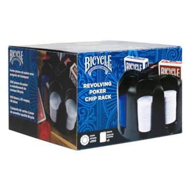 Imagem de Bicycle Carousel Poker Texas Hold Em Set, 200 fichas de pôquer de 2 gramas e 2 baralhos de cartas Bicycle, perfeito para Texas Hold Em e noites de pôquer, qualidade de cassino profissional, jogos de