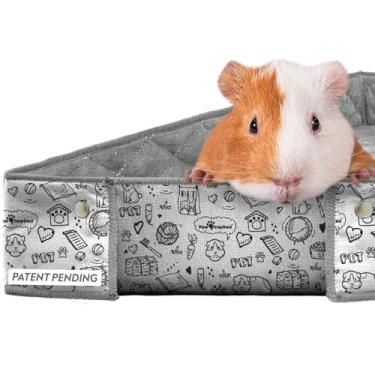 Imagem de Paw Inspired Critter Box | Forro lavável para gaiola de porquinho-da-índia com laterais elevadas | Roupa de cama de lã para porquinhos da índia, coelhos, hamsters, pequenos animais | Almofadas de xixi