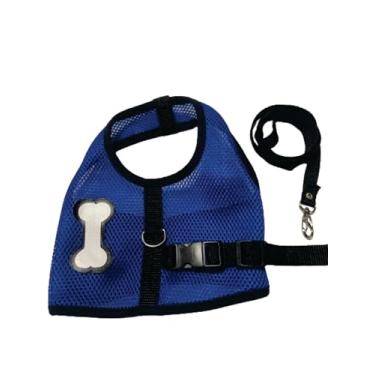 Imagem de Coleira Peitoral Select Pet Com Guia Para Cachorro e Gato Azul Rosa claro Rosas chiclete