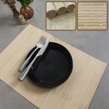 Imagem de 6 Jogo Americano Esteira Bambu Natural Tocantins Mf 30X45