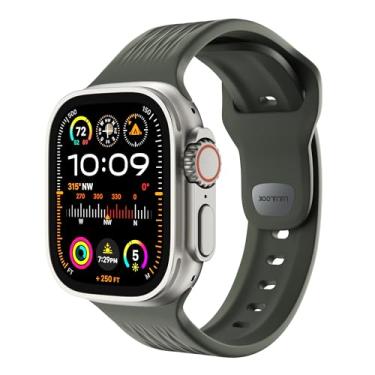Imagem de LULULOOK Pulseira para Apple Watch, pulseira esportiva para iWatch 49/45/44/42 mm original FMK de borracha macia para iWatch Ultra 2 SE séries 9 8 7 6 5 4 3 2 1