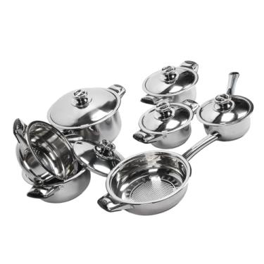 Imagem de Conjunto de Panelas de Aço Inoxidável Kit de Cozinha Durável para Uso Doméstico