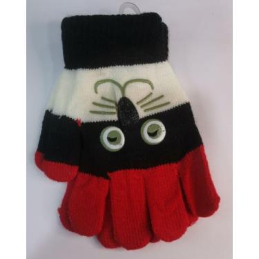 Imagem de Luva infantil Proteção Frio inverno gatinha Quente 3 a 8 anos - HHW, P
