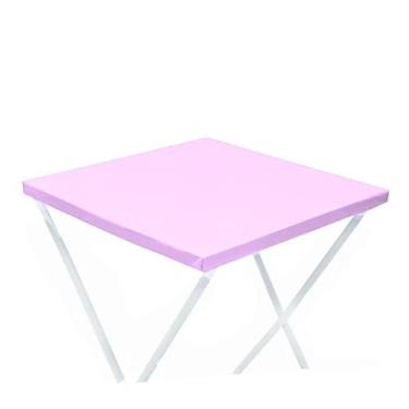 Imagem de Toalha Plástica Cobre Manchas Perolizada - 78 x 78 cm - Lilás Candy - 