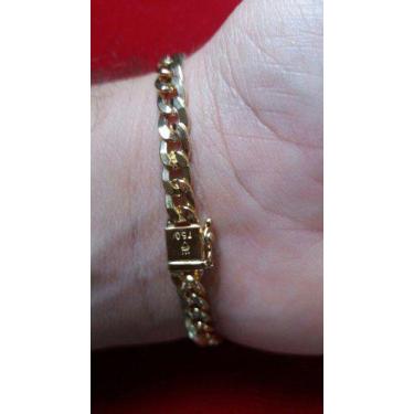 Imagem de Pulseira Masculina Ouro 18k Grumet Grossa Fecho Gaveta - RD Magazine
