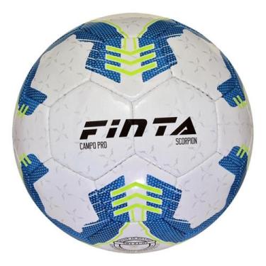 Imagem de Bola Futebol Campo Profissional Scorpion PVC Costurada Finta, Branco