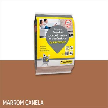 Imagem de Rejunte Porcelanato E Cerâmicas Antimofo Quartzolit 5kg Cores, Marrom 
