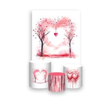 Imagem de Painel De Festa Vertical 1,50 x 2,20 + Trio De Capas Cilindro - Namora