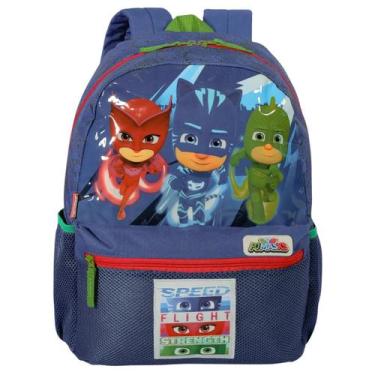 Imagem de Mochila Costas Infantil Grande Herói Pj Masks Azul Sestini