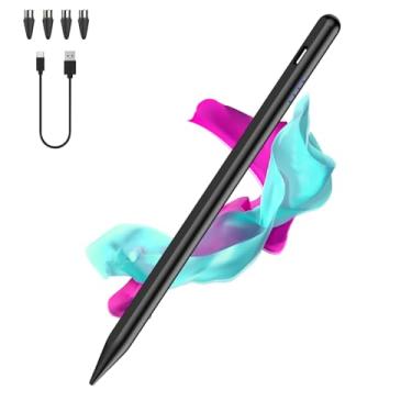 Imagem de Caneta Stylus para Android e iOS, caneta sensível ao toque, tablet com ponta de 4 pompons, caneta magnética para celular compatível com Samsung/Huawei/Lenovo/Mi/Vivo e outros smartphones e tablets