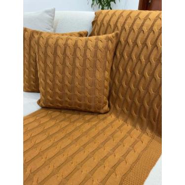 Imagem de Capa De Almofada Decorativa Tricot 45x45 Sofa Cama - Calu Tricot, Cara