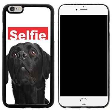 Imagem de Rikki Knight Capa híbrida Selfie Black Labrador Dog Design iPhone 6/6s Plus, preta