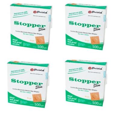 Imagem de Kit 4 Curativos Stopper  Hipoalergênico  c/500 coleta sangue - Proinla