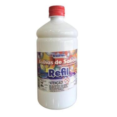 Imagem de Refil para Bolhas de Sabão Bubble Liquido 1 Litro Brasilflex