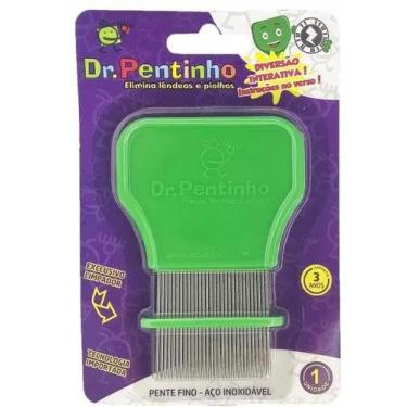 Imagem de Pente fino de aço inoxidavel dr pentinho, Verde