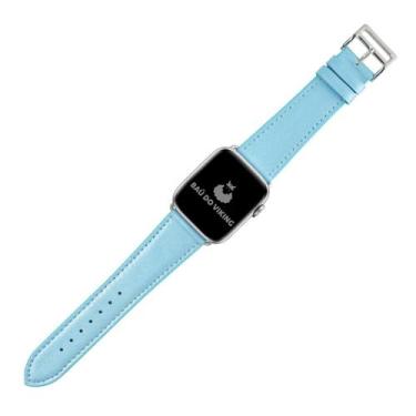 Imagem de Pulseira Couro Compatível com Apple Watch Single Tour Azul 40mm - Baú 